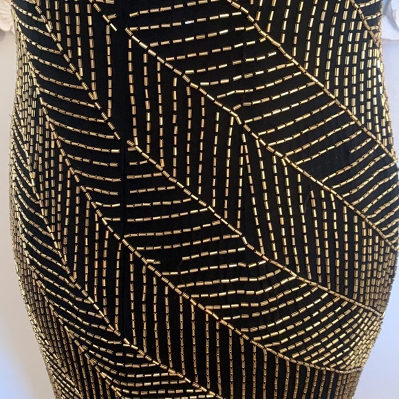 AJ Bari Vintage Hand Beaded Silk CockTail Dress - Picture 12 of 16